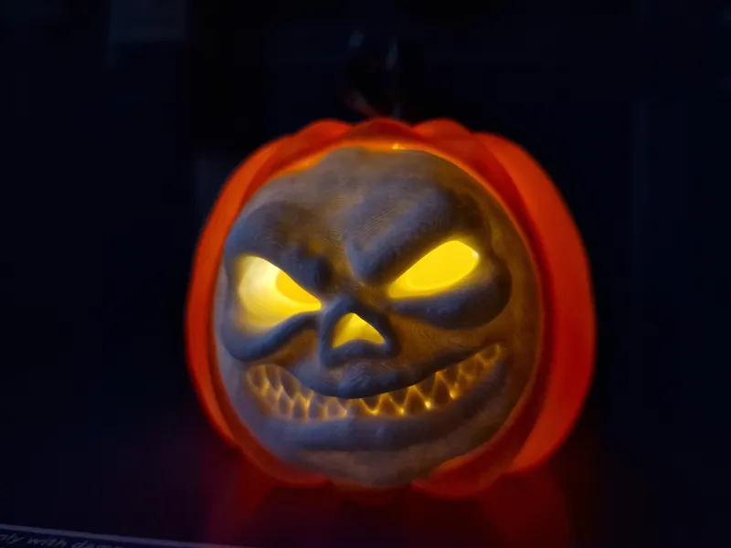 Pumpkin Tealight Holder with Interchangeable Faces