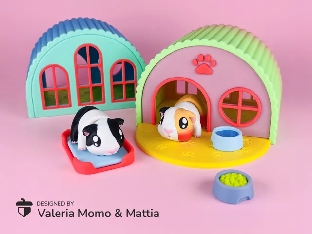 Diorama for Cute Flexi Animals, Guinea Pig Edition
