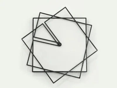 Square Rotating clock