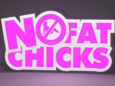 No Fat Chicks Led box