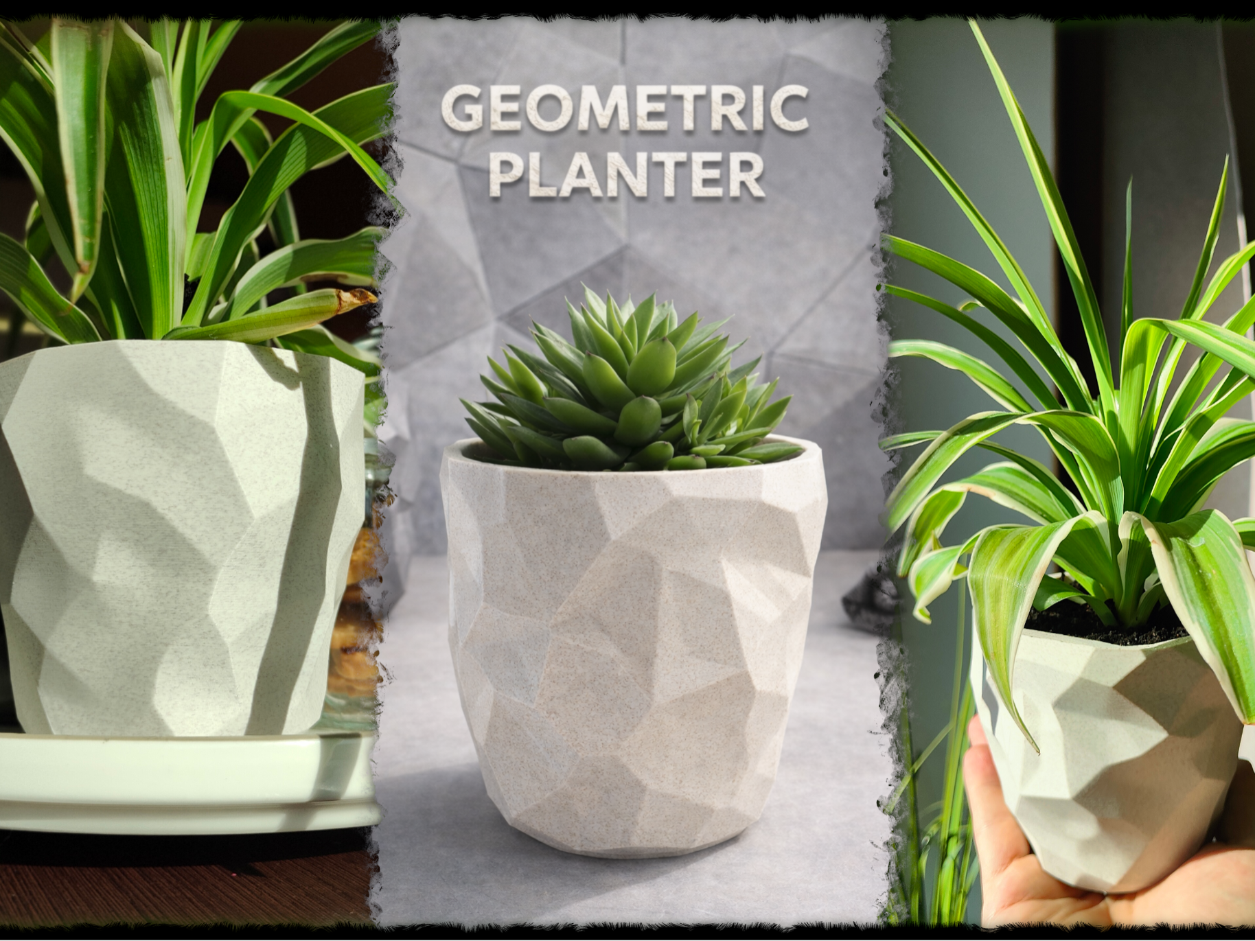 StoneForm Geometric Planter