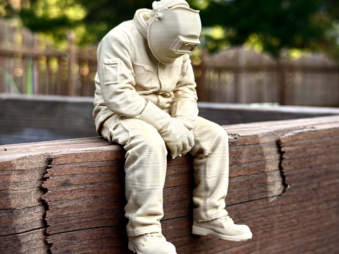 Sad Welder Edge Sitter Figurine! - 1