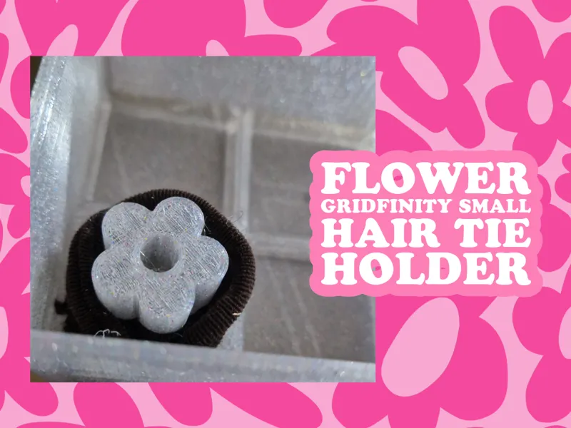 Gridfinity Hair Tie/Bobble Holder - Flower Design
