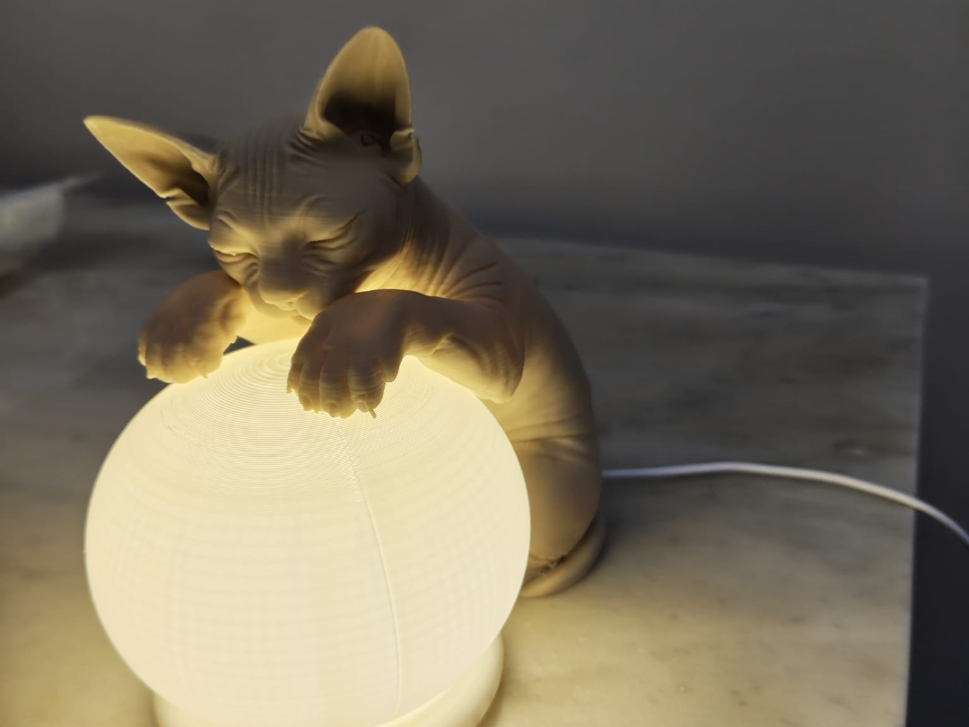 Lampada decorativa Gatto Sphynx