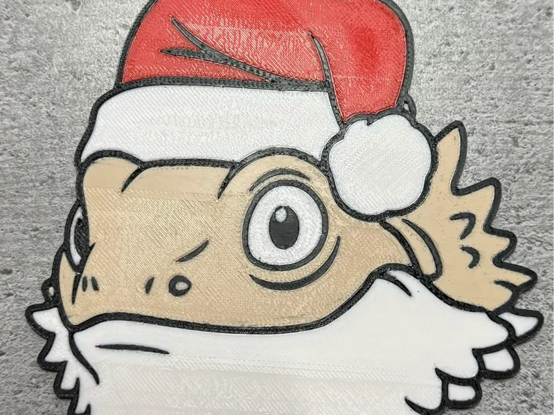 Bearded dragon christmas (name tag)
