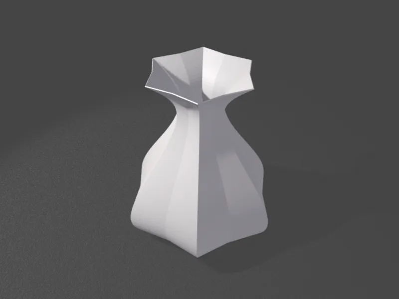Low Poly Wave Shaped Modern Vase 3D Model