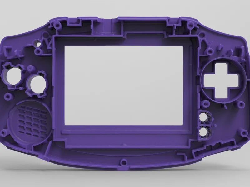 Gameboy advance front shell