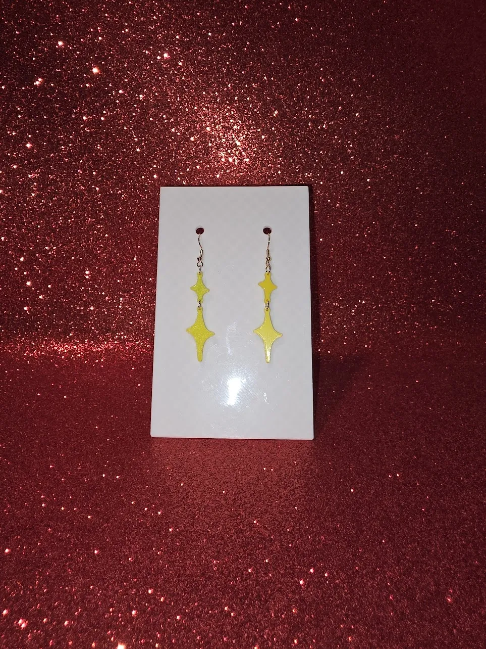Dual star earrings view 2