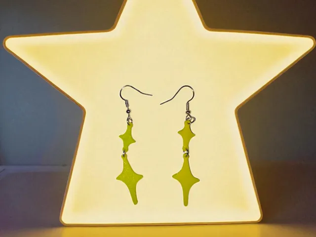 Dual star earrings