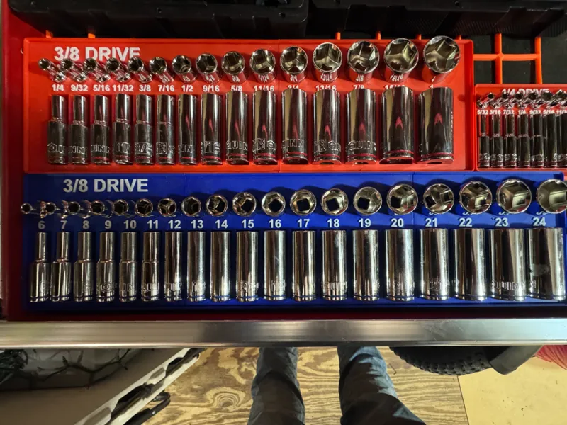 Quinn 3/8 & 1/2 Drive Socket Gridfinity Organizer 