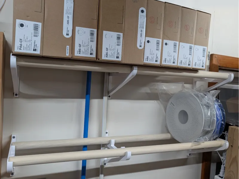 Filament Storage Wall Mounts - For 1" Wooden Dowel