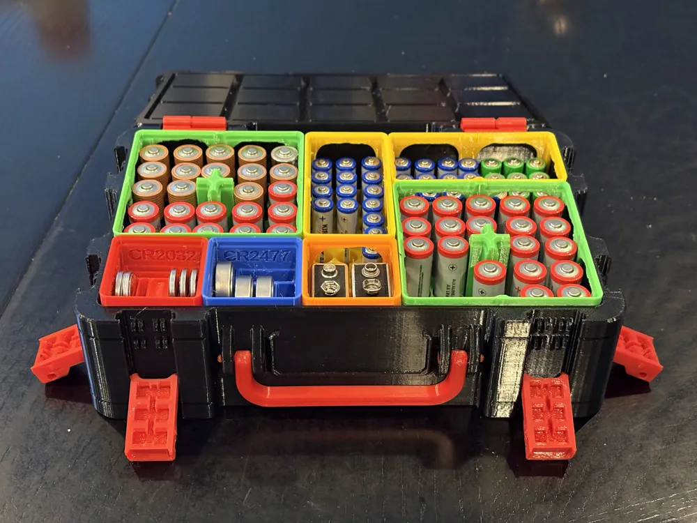 Battery Storage Box - Gridfinity - Free 3D Print Model - MakerWorld