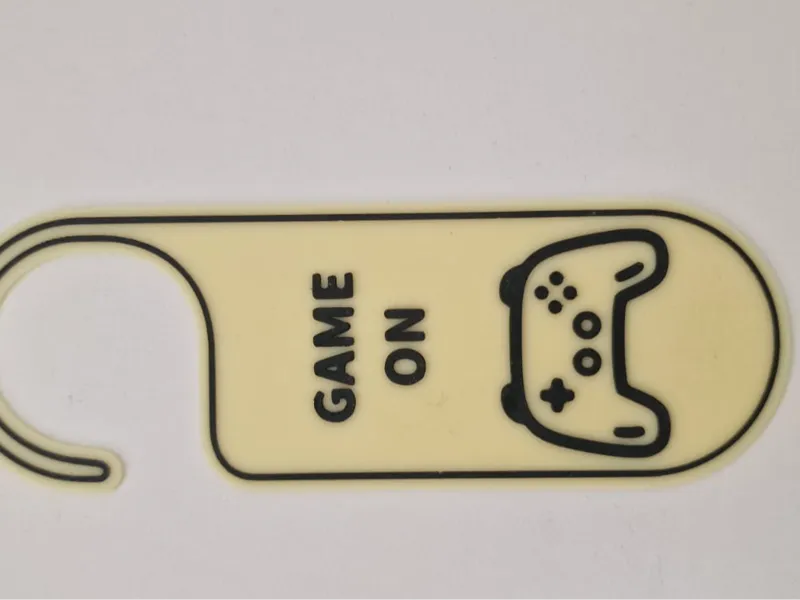Door plate GAME ON
