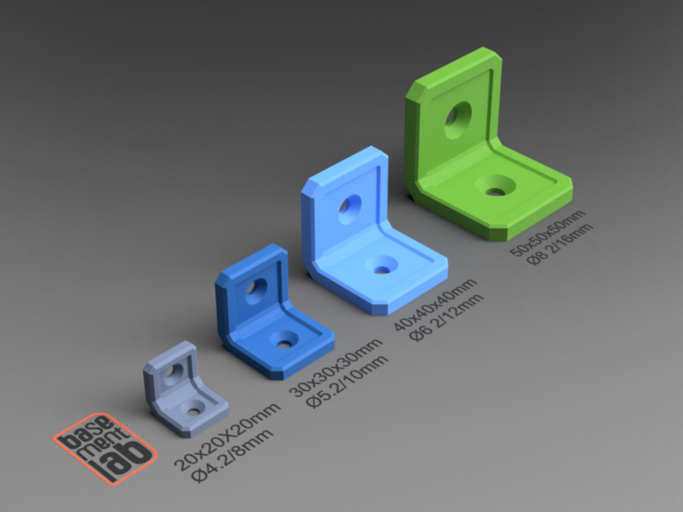 Corner Bracket Ribbed HEAVY-DUTY  V/T-Slot Profile