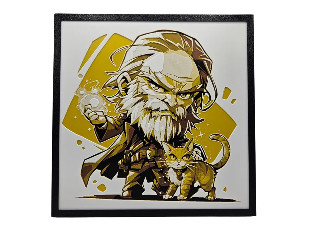 Argus Filch and Mrs. Norris - Chibi Edition