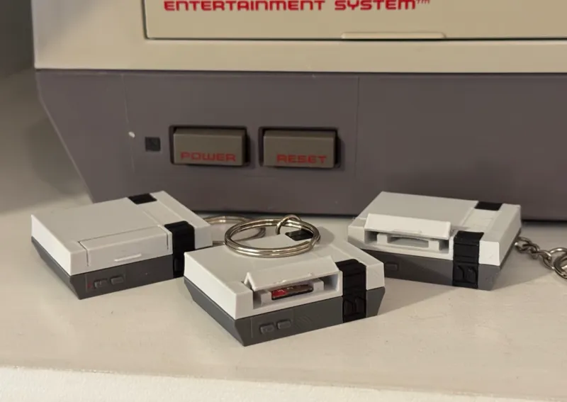 NES MicroSD Holder Keychain