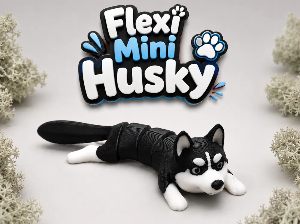 Modelo para impresión 3D: Flexi Mini Husky. Referencia del modelo original.