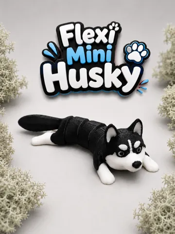 Modelo para impresión 3D: Flexi Mini Husky — vista de referencia 2