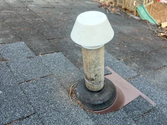 Pipe vent cover, nominal 1.5" galvanized pipe 