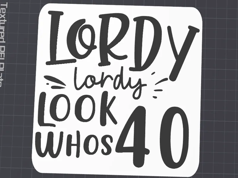 Lordy Lordy Look who's 40 Sign and base