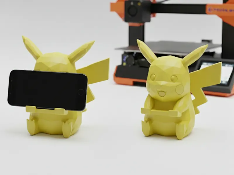 Low-Poly Pikachu Phone Holder