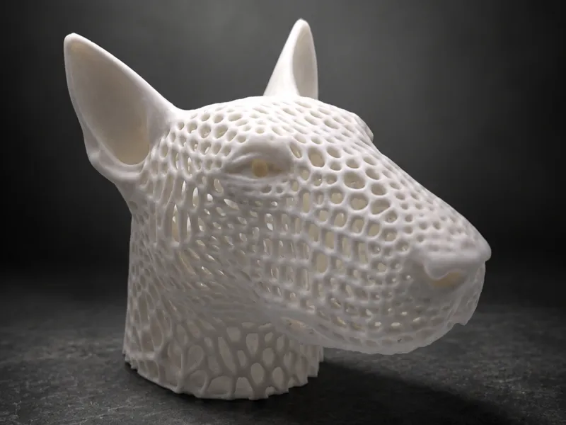Bull Terrier Voronoi Head – Geometric Guardian