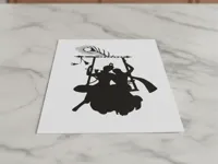 Silhouette murale Radha Krishna sur balançoire — photo 2