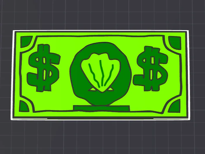 Mr Krabs erster Dollar