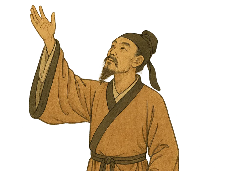 诗人赏月