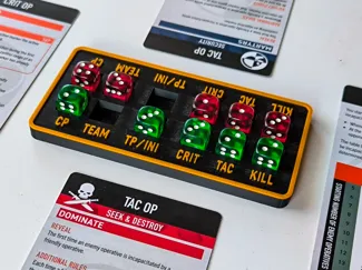 Kill Team 2024 score tracking board for 2 players