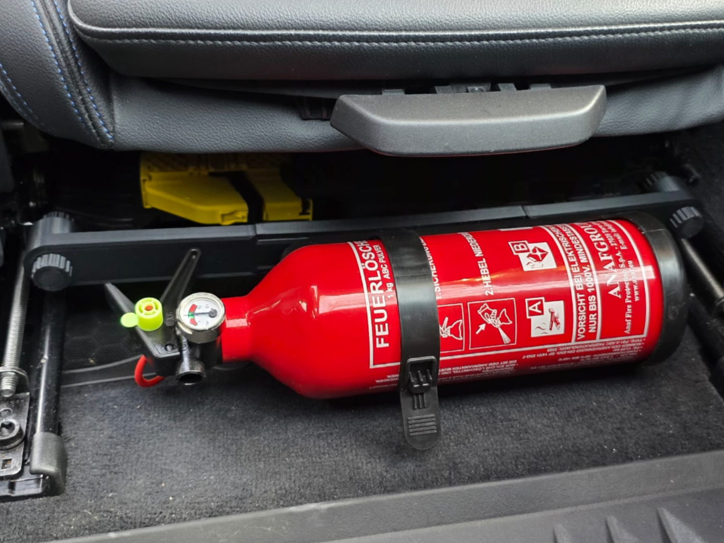 BMW G series sport seat fire extinguisher bracket