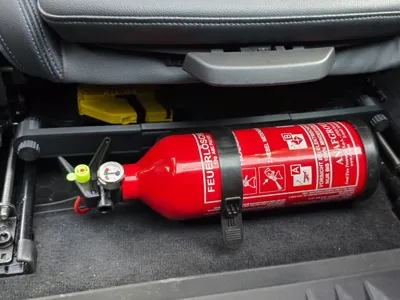 BMW G series sport seat fire extinguisher bracket