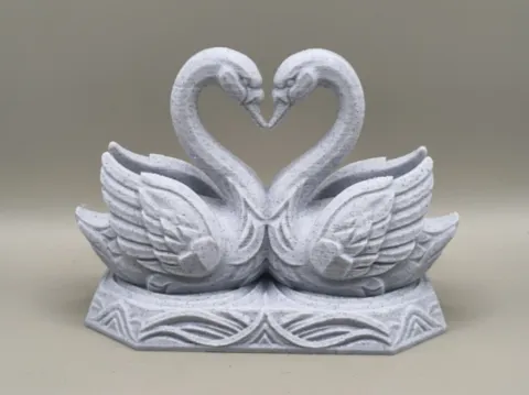 Accesorio para filamento: Swans of Love – Eternal Heart — referencia de MakerWorld