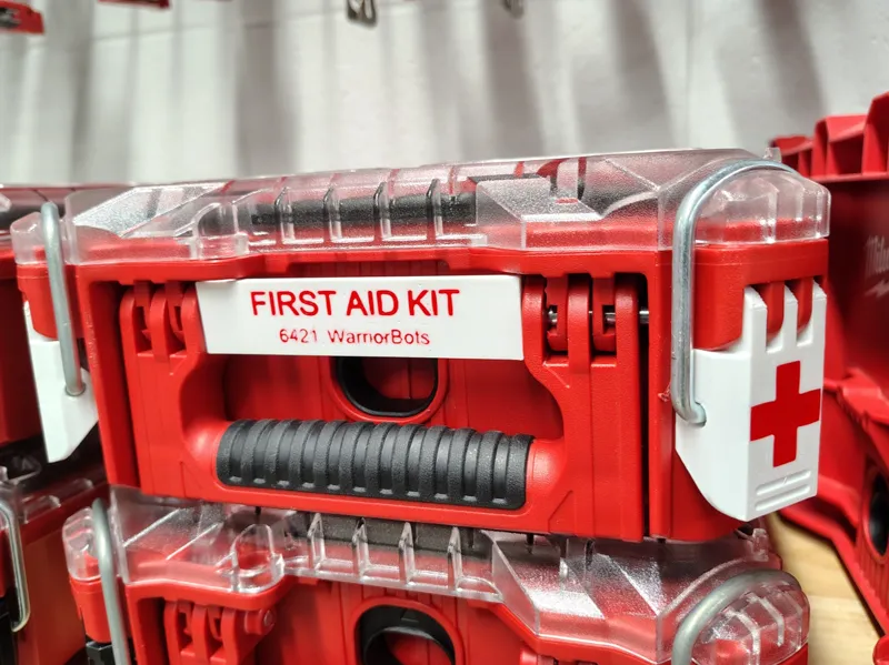 First Aid Latch and Label