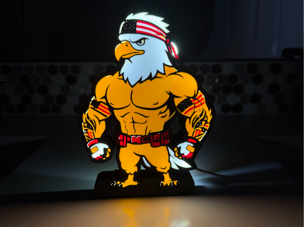 Murica Buff Eagle LED Light Box 