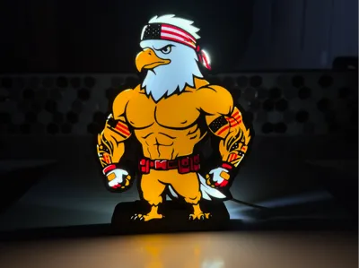 Murica Buff Eagle LED Light Box 