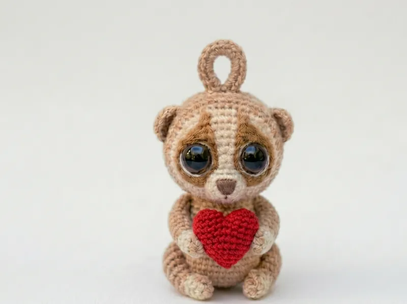 Loris Lento Keychain - Knitted Effect