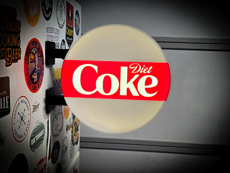 DIET COKE ~ 2-Sided Round Lightbox
