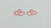 valentine hearts studs