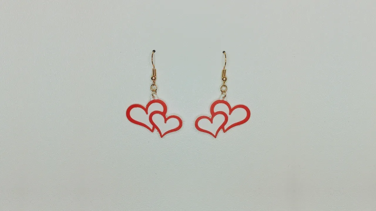 valentine hearts - earrings, pendant, decoration view 2