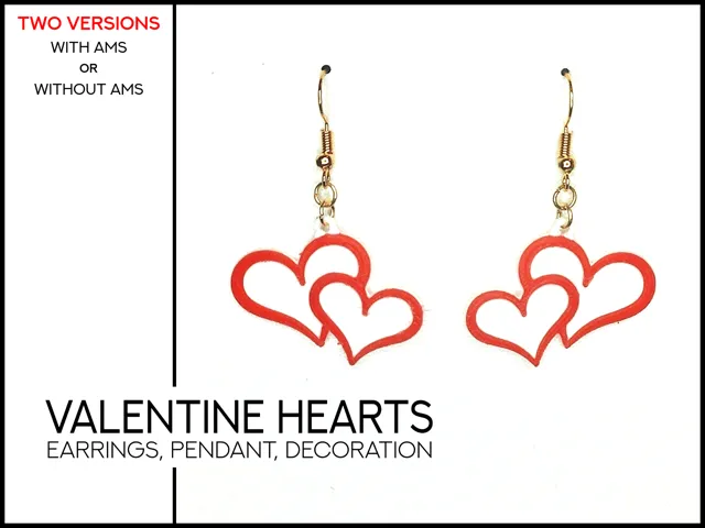 valentine hearts - earrings, pendant, decoration