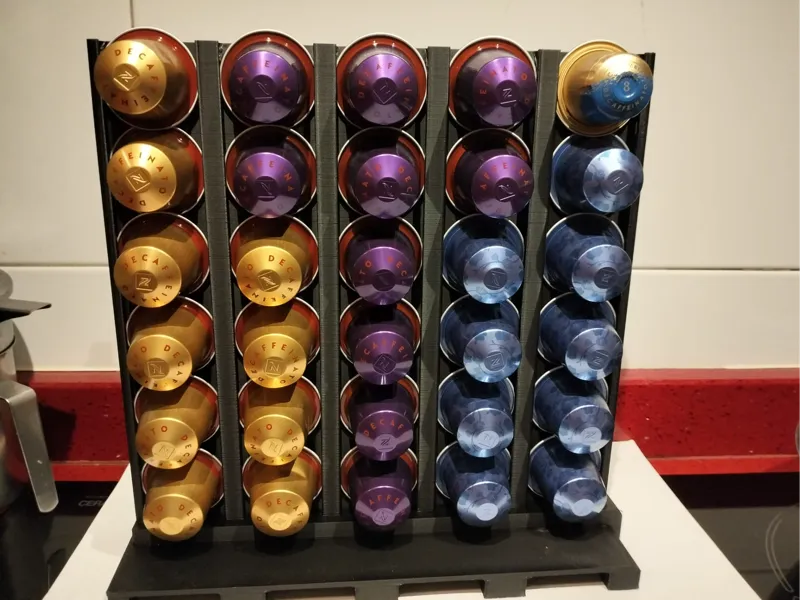 Nespresso 60 capsules coffe shelf