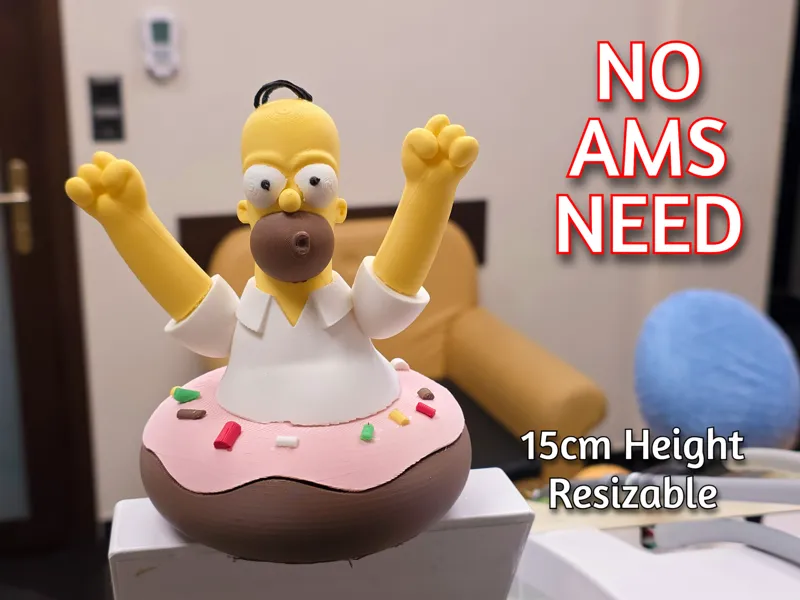Homer Simpson  on a Donut - No AMS Need -