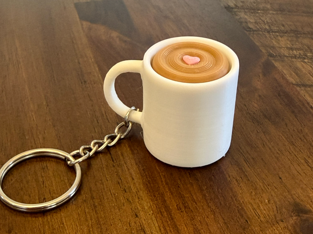 Coffee Cup Fidget Clicker Keychain NO AMS REQUIRED