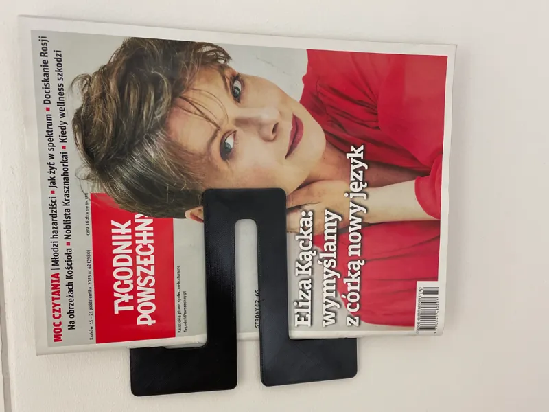 Minimalistic Newspaper holder wall mount