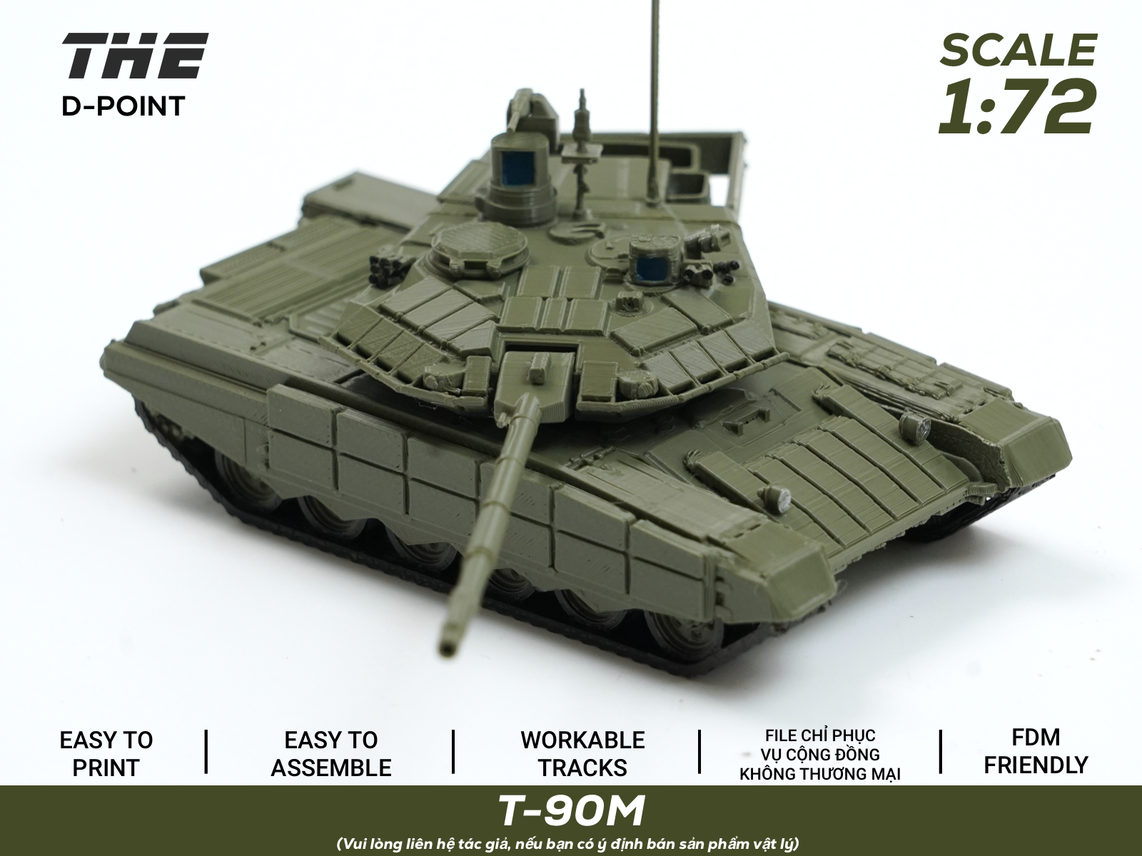 T-90M | 1:72 Scale | Easy to Print & Assemble - 1