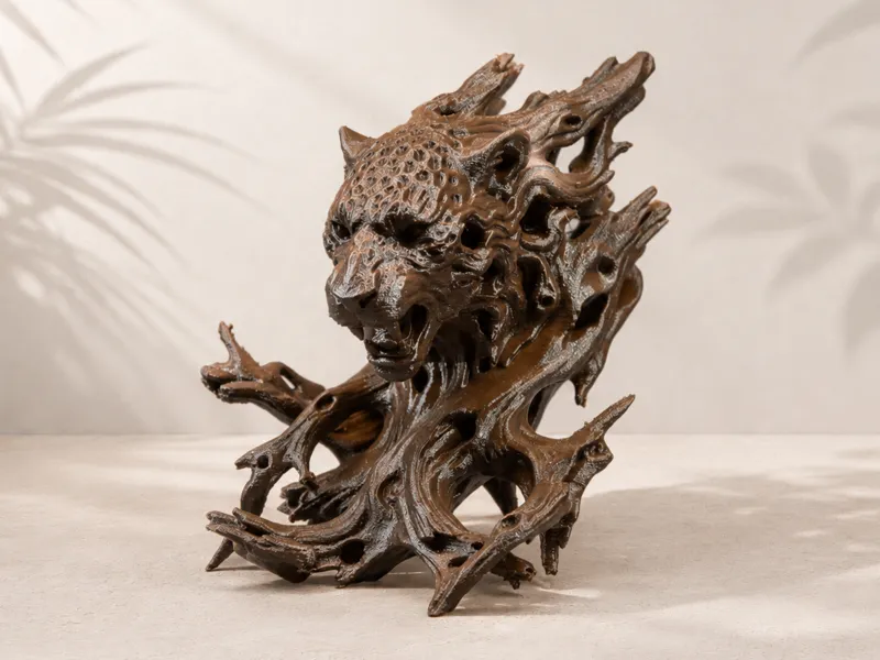 Ancient Leopard Totem - Terrarium & Aquarium Decor