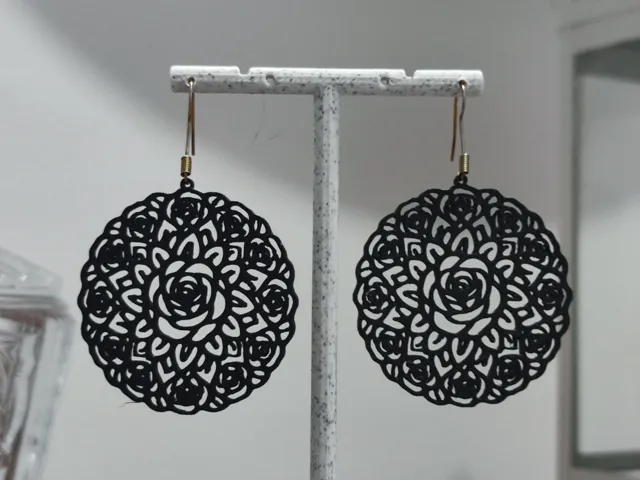 Aretes Encaje de Rosas