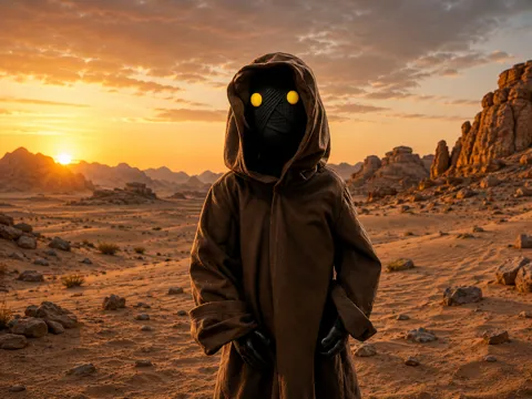 Pieza para disfraz o exhibición: Jawa Face Mask — referencia de MakerWorld