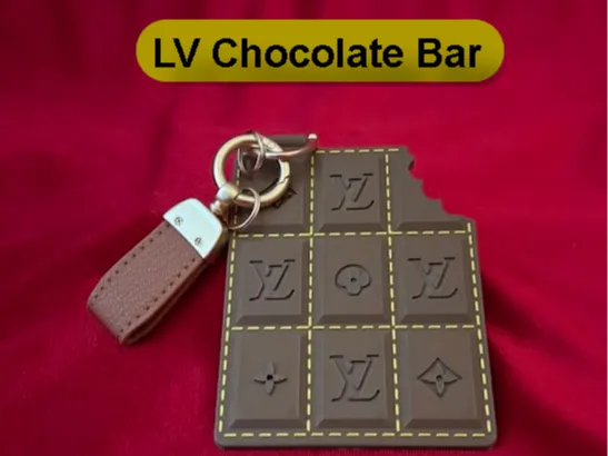 LV chocolate bar Bag Charm & Keychain by Sean Ryle MakerWorld: Download Free 3D Models - 3D model önizlemesi